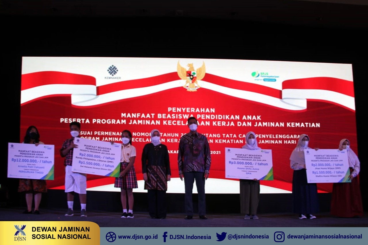 Permenaker Nomor 5 Tahun 2021 Terbit, BPJS Ketenagakerjaan Serahkan Manfaat Beasiswa Pendidikan Ahli Waris